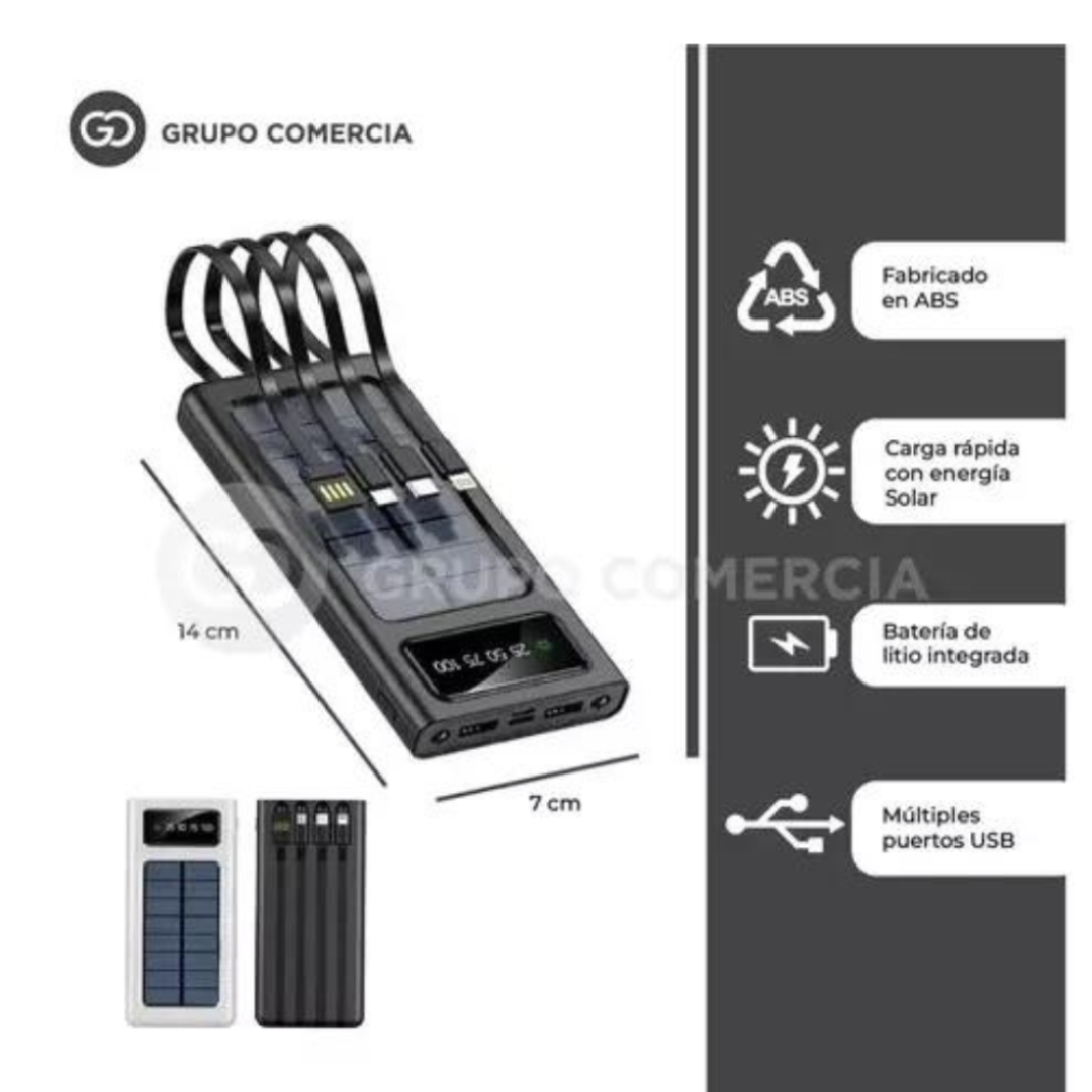 Power Bank Inteligente Carga Solar Porta
